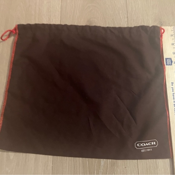 Coach Dark Brown Bag with Red Accents - Picture 2 of 15